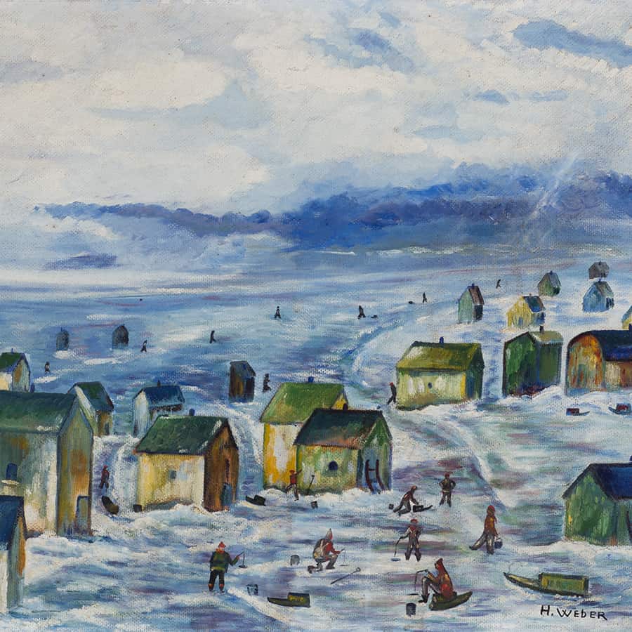 Ice Fishing, c.1950